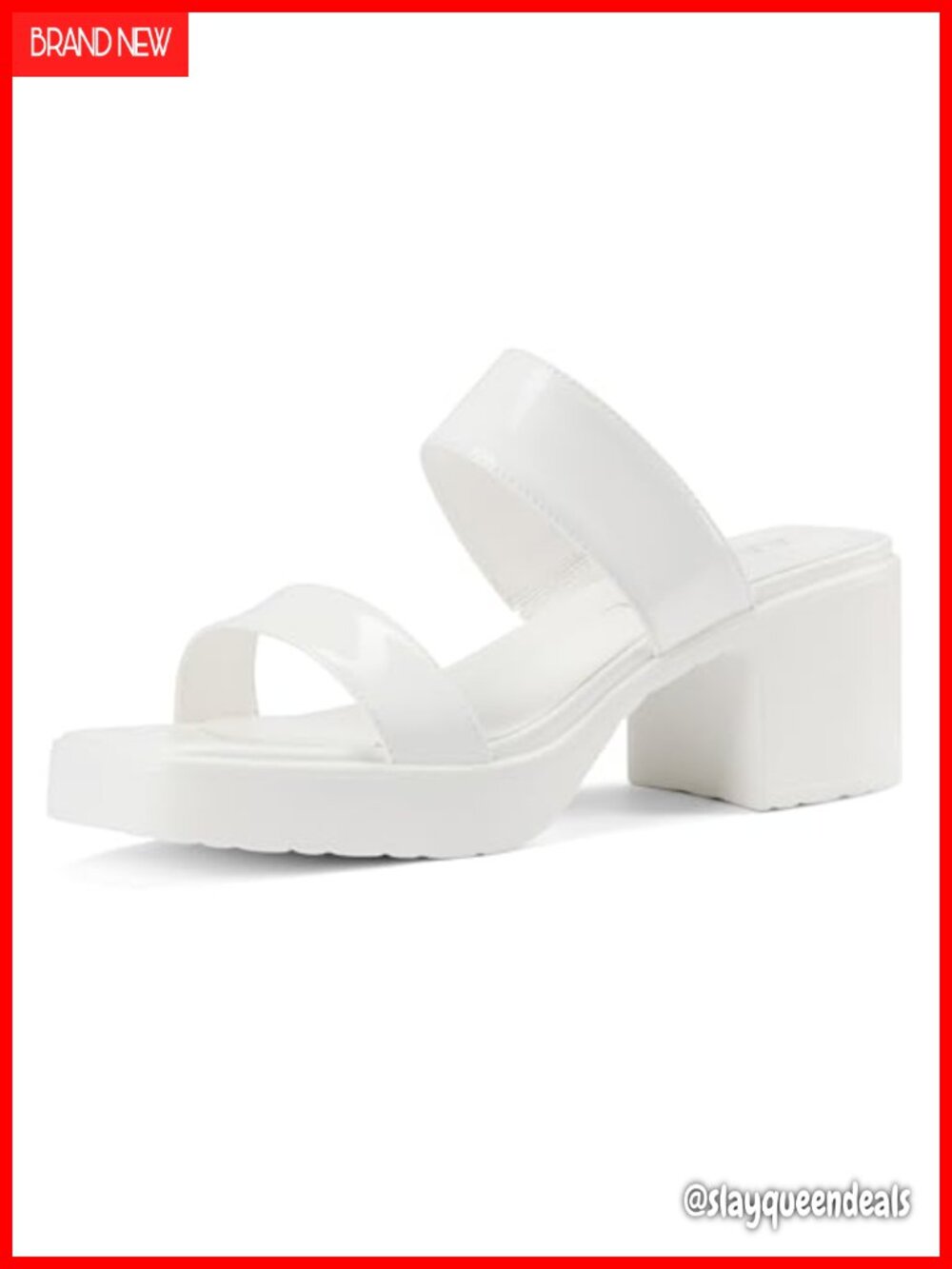Womens Platform Sandals Chunky Block Wedge Heel Slip-On Open Toe Mules Shoes